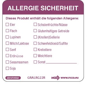 Allergie-Etiketten